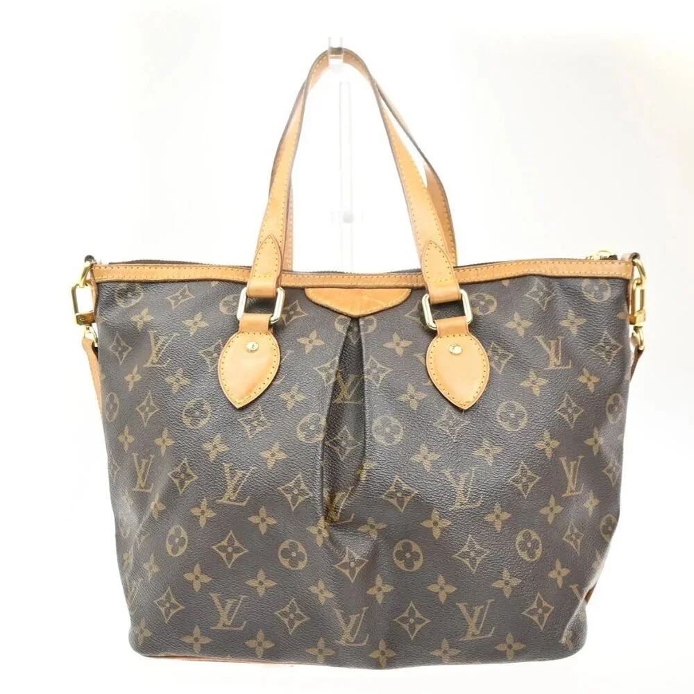 LOUIS VUITTON Palermo PM 2Way Hand Bag Monogram Leather Brown M40145 96KC445 - Picture 4 of 16